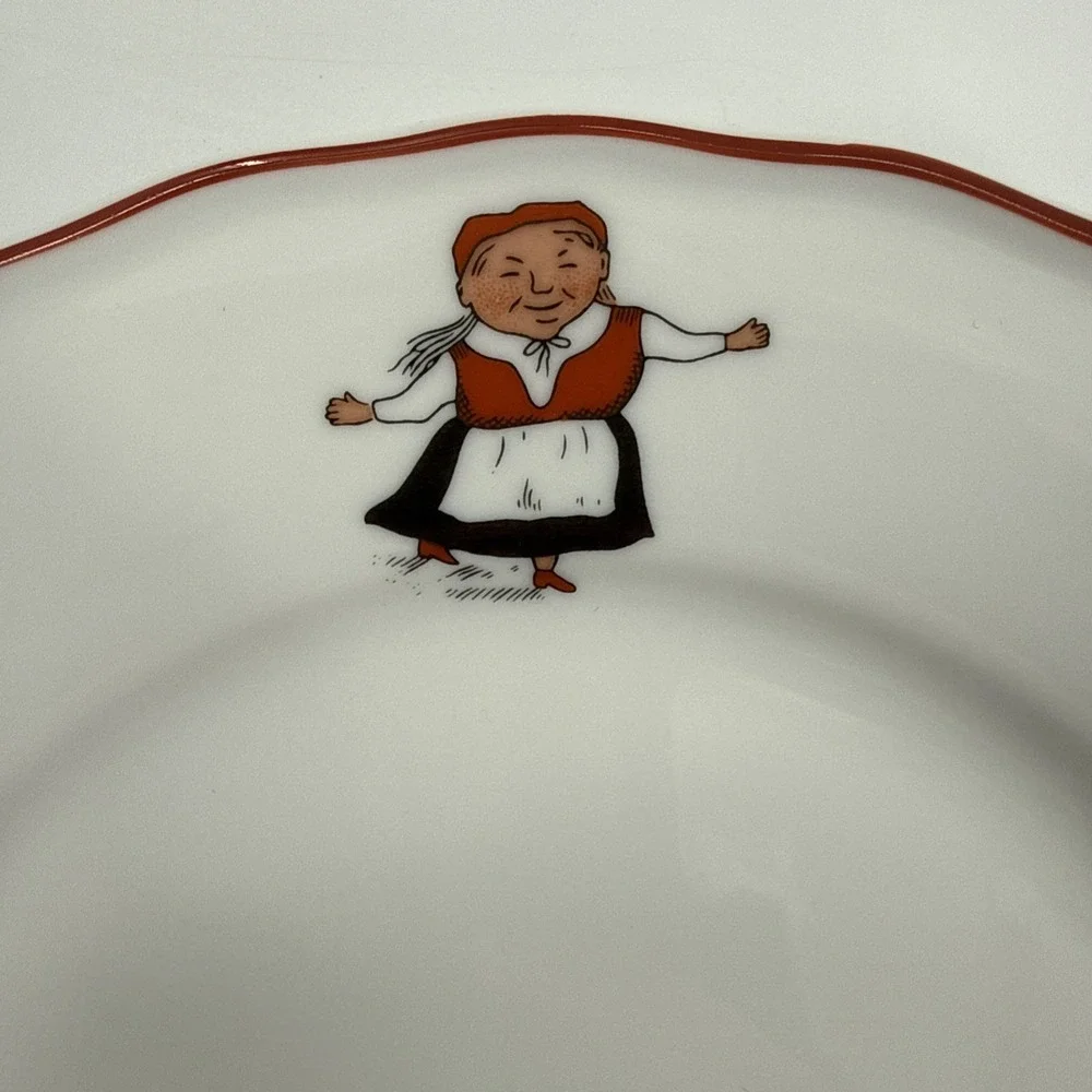 Porsgrund Nisse Bread Plate Made In‎ Norway Gnome Motif Lot Of 3